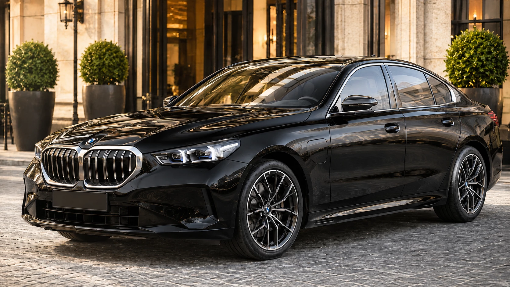 Black BMW 5 Series executive chauffeur vehicle